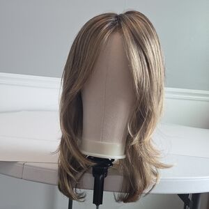 Jon Renau Gisele Shaded Mocha Lace Front Mono Top Medium Length Wavy Wig